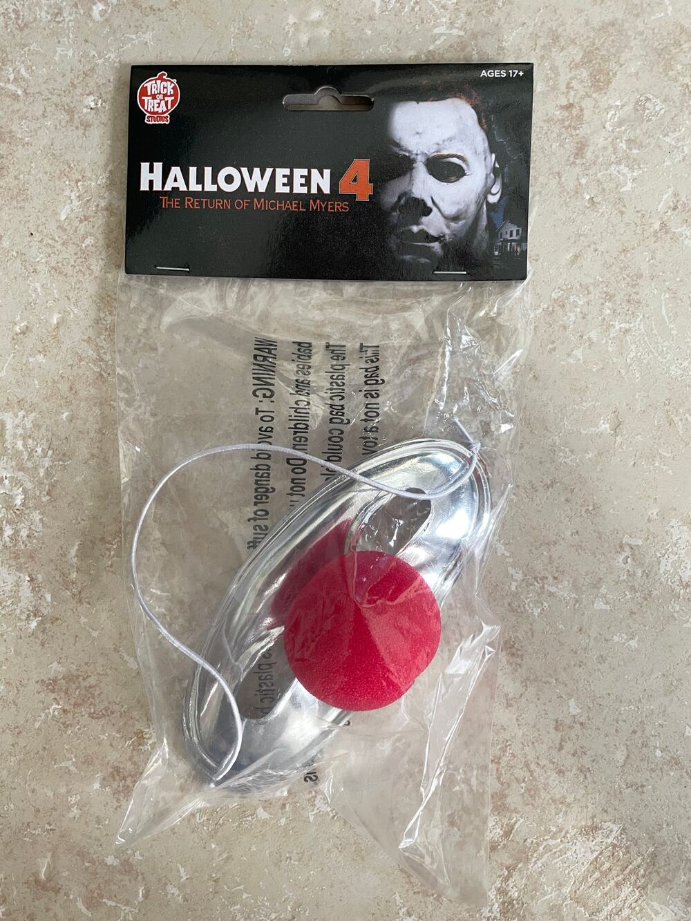 TRICK OR TREAT JAMIE LLOYD CLOWN HALLOWEEN 4 MICHAEL MYERS COSTUME FACE MASK NEW